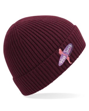 Miss Jones Logo Beanie - Burgundy