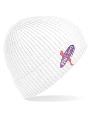 Miss Jones Logo Beanie - White