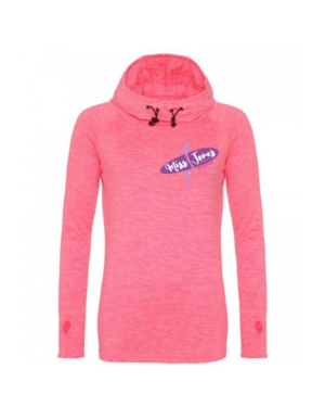 Miss Jones Logo Cowl Neck - Electric Pink, XL (16)