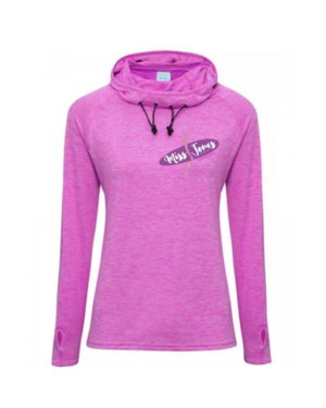 Miss Jones Logo Cowl Neck - Raspberry, XS (8)