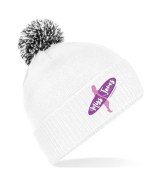 Miss Jones Two Tone Pom Pom - One Size, White & Black