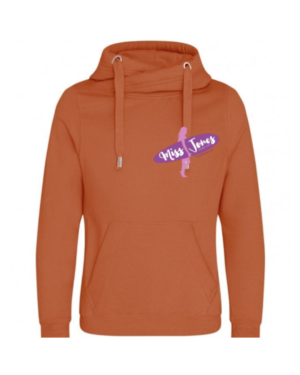 Miss Jones Cross Neck Logo Hoodie - Ginger Biscuit, L (44)