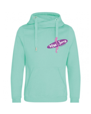 Miss Jones Cross Neck Logo Hoodie - Peppermint, 2XL (52)
