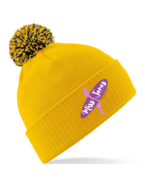 Miss Jones Two Tone Pom Pom - One Size, Gold & Black