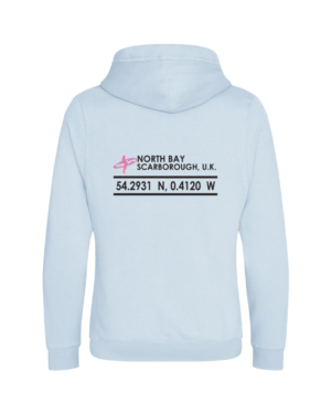 Miss Jones Cross Neck Co-Ordinate Hoodie - Sky Blue, XS (34)