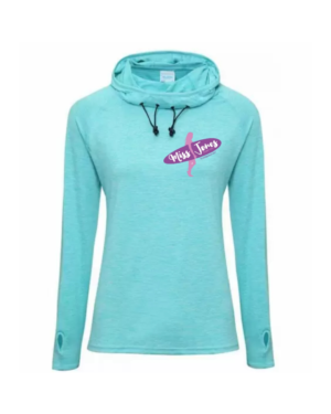 Miss Jones Logo Cowl Neck - Ocean Blue, XL (16)