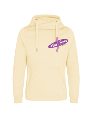 Miss Jones Cross Neck Logo Hoodie - Vanilla Milkshake, 2XL (52)