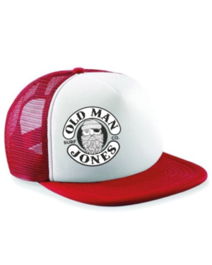 OMJ Vintage Trucker Snapback - One Size, Red