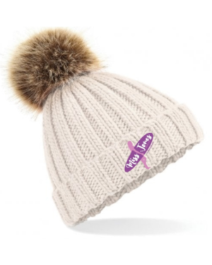 Miss Jones Faux Fur Pom Pom - One Size, Oatmeal