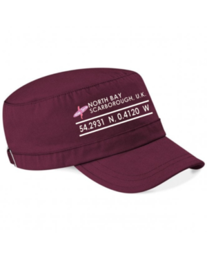 Miss Jones Army Cap - One Size, Burgundy