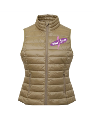 Miss Jones Terrain Padded Gilet - Khaki, 2XL (18)