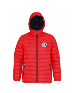 OMJ Padded Quilt Lined Jacket - Red & Navy, L (44)