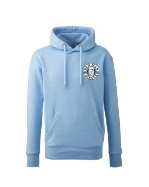 OMJ Organic Stitched Logo Hoodie - Light Blue, 3XL (56)