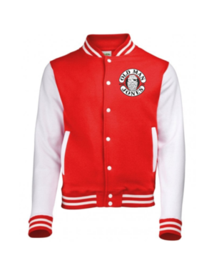 OMJ Classic American Varsity Jacket - Red & White, 3XL (54)