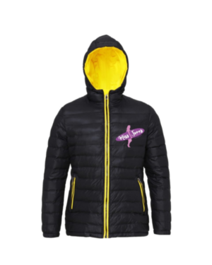 Miss Jones Padded Jacket - Black & Yellow, 2XL (18)