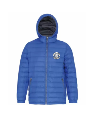 OMJ Padded Quilt Lined Jacket - Royal & Grey, XS (36)