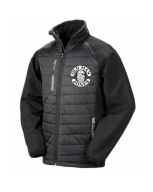 OMJ Padded Softshell Jacket - Black & Grey, 3XL (53)