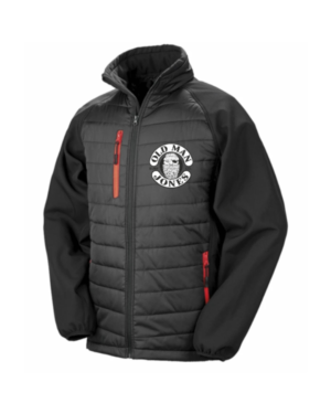 OMJ Padded Softshell Jacket - Black & Red, 3XL (53)