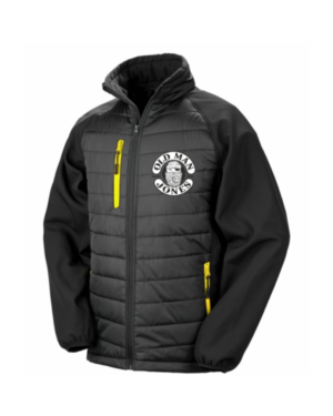 OMJ Padded Softshell Jacket - Black & Yellow, 3XL (53)