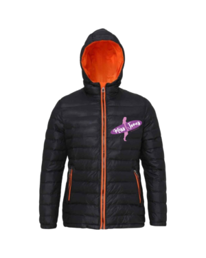 Miss Jones Padded Jacket - Black & Orange, 2XL (18)