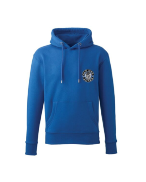 OMJ Organic Stitched Logo Hoodie - Royal Blue, 3XL (56)