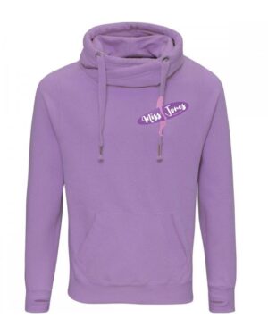 Miss Jones Cross Neck Logo Hoodie - Digital Lavender, XL (48)