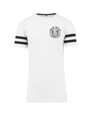 OMJ Striped Co-ordinate Jersey Tee - White, S (40)