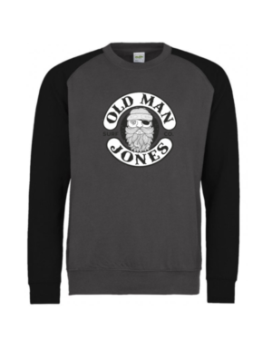 OMJ Baseball Sweater - Charcoal & Navy, 2XL (46)