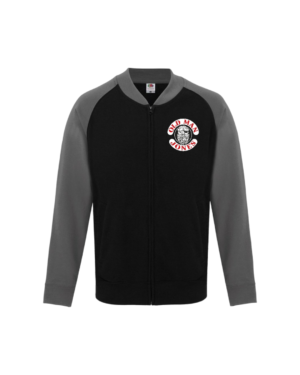 OMJ Baseball Zipped Sweater - Black & Graphite, 2XL (49)