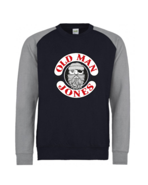 OMJ Baseball Sweater - Oxford Navy & Heather Grey, 2XL (46)