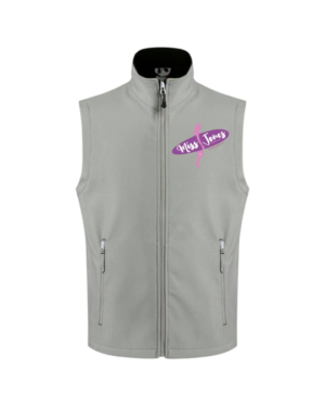 Miss Jones Two Layer Gilet - Mineral Grey & Black, 3XL (50)