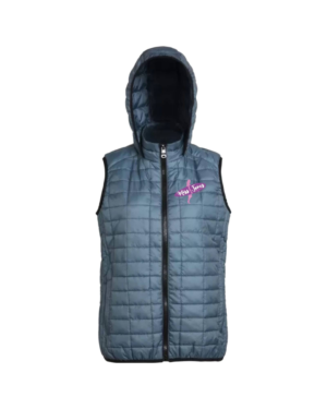 Miss Jones Honeycomb Hooded Gilet - Steel, 2XL (18)