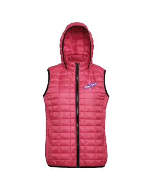 Miss Jones Honeycomb Hooded Gilet - Red, 2XL (18)