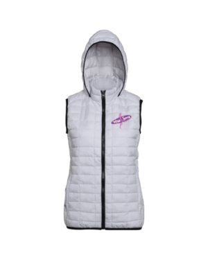 Miss Jones Honeycomb Hooded Gilet - White, 2XL (18)