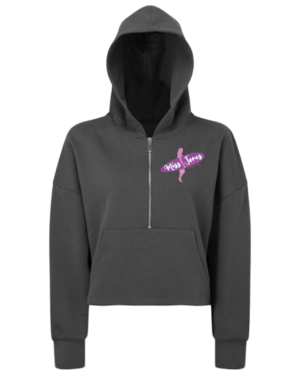 Miss Jones 1/2 Zip Hooded Fleece - Charcoal, XL (18/20)