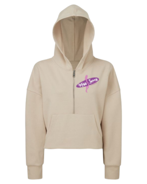 Miss Jones 1/2 Zip Hooded Fleece - Nude, XL (18/20)