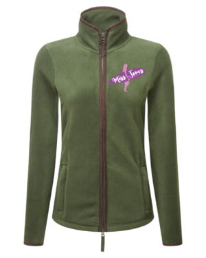 Miss Jones Artisan Fleece - Moss Green & Brown, 3XL (45)