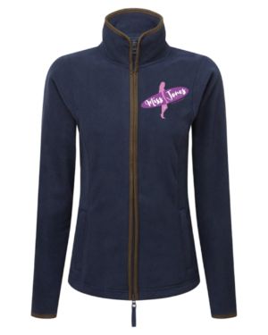 Miss Jones Artisan Fleece - Navy & Brown, 3XL (45)