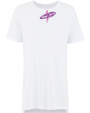 Miss Jones Oversized Lounge Tee - White, M (12)