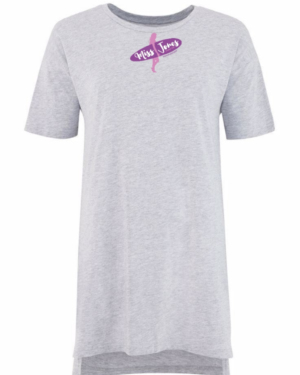 Miss Jones Oversized Lounge Tee - Heather Grey, S (10)