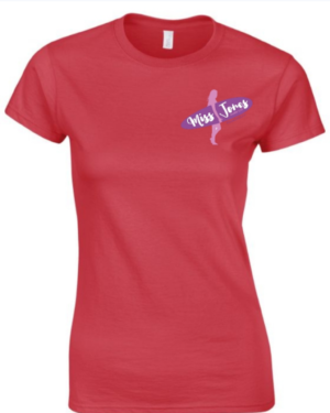 Miss Jones Ringspun Tee - Cherry, 3XL (18)