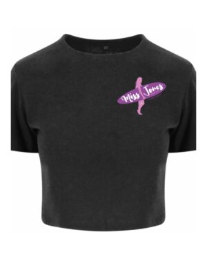 Miss Jones Cropped Tee - Heather Black, XS (8)