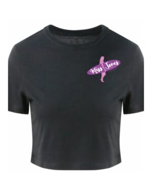 Miss Jones Cropped Tee - Solid Black, S (10)