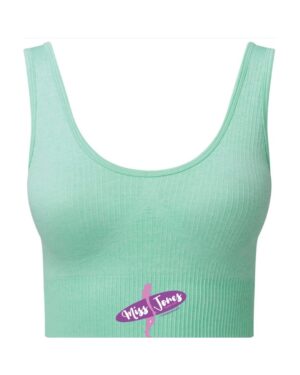 Miss Jones Ribbed 3D Sports Bra - Peppermint, L (14)