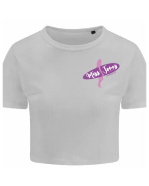 Miss Jones Cropped Tee - Solid White, M (12)
