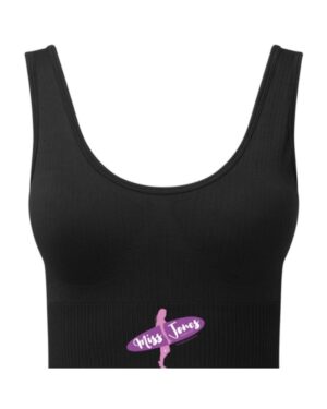 Miss Jones Ribbed 3D Sports Bra - Black, XL (16)