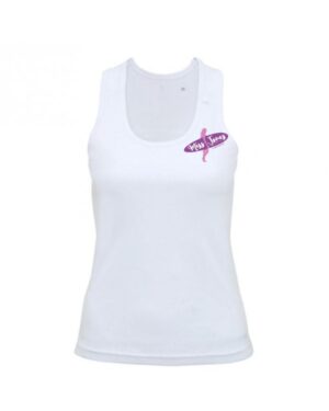 Miss Jones Panelled Sports Vest - White, XL (16)