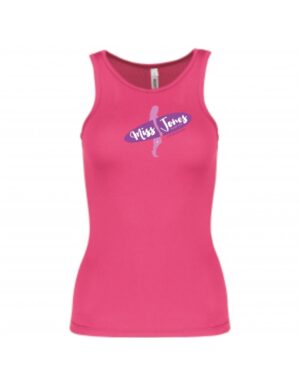 Miss Jones Co-Ordinate Sports Vest - Electric Pink, L (14)
